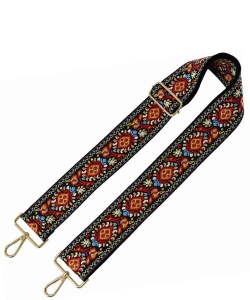 2 Wide Flower Tribal Pattern Guitar Strap SS050P RED
